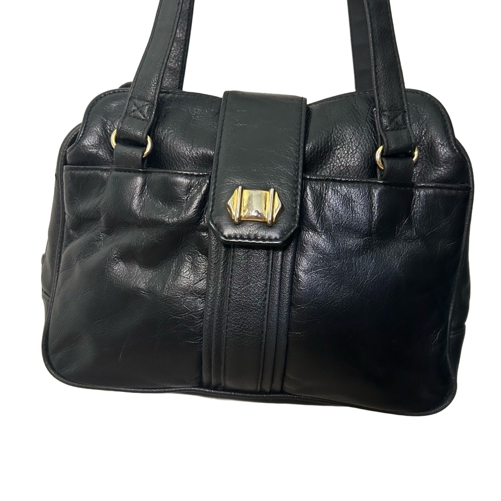 Vintage Black Leather Handbag
